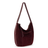 The Sak Sequoia Hobo - Leather - Black Cherry Suede Terra Stitch