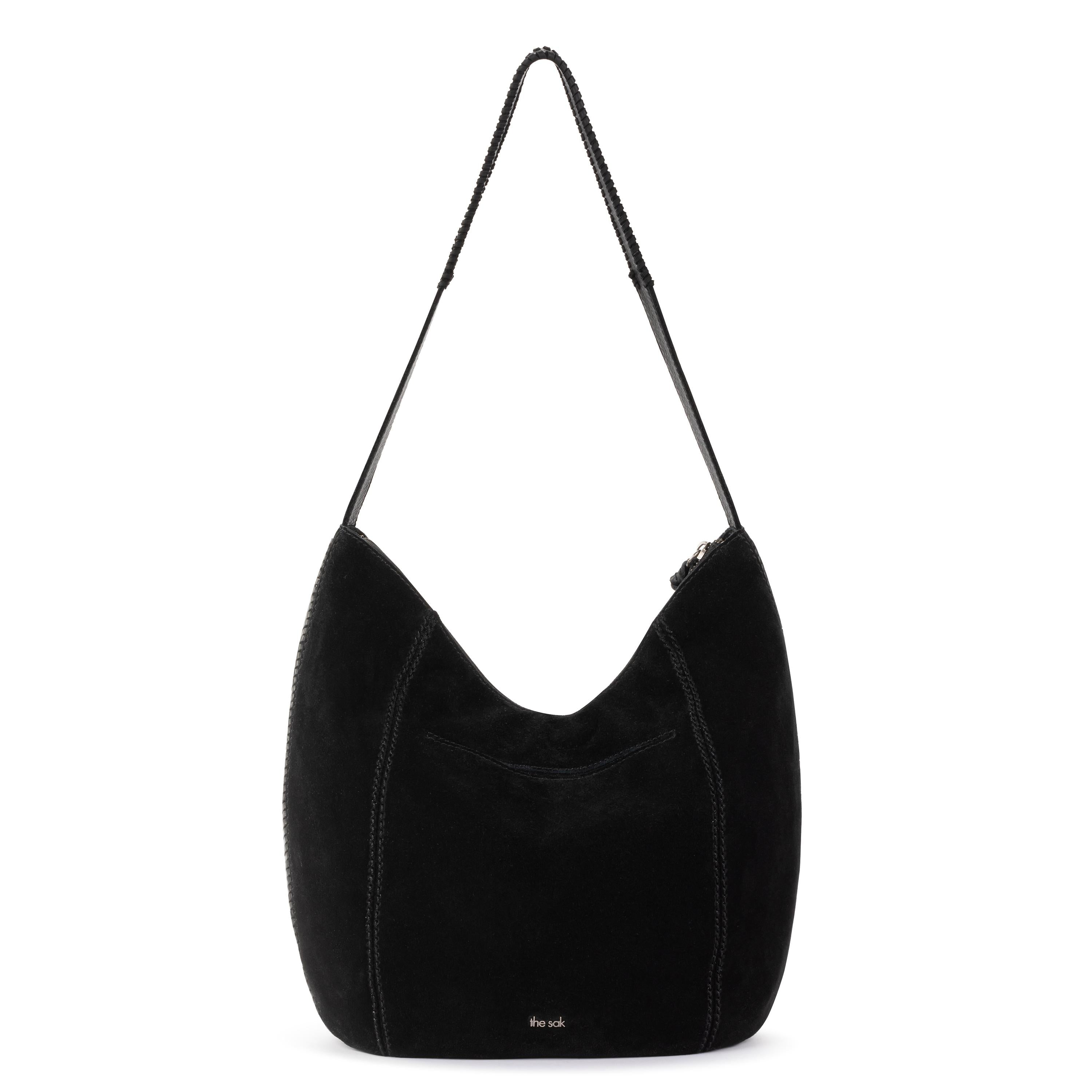The Sak Sequoia Hobo - Leather - Black Suede Terra Stitch
