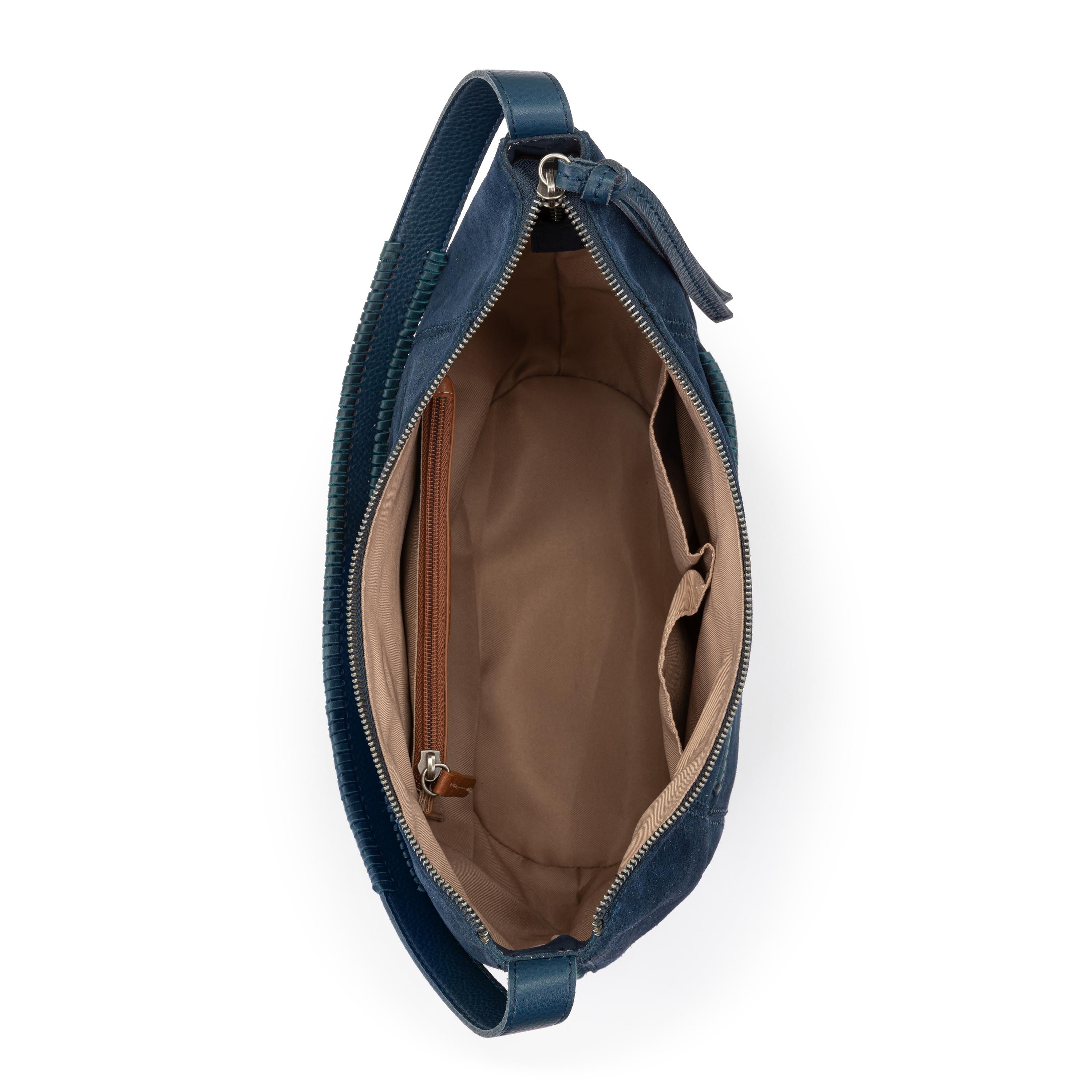 The Sak Sequoia Hobo - Leather - Indigo Suede Terra Stitch