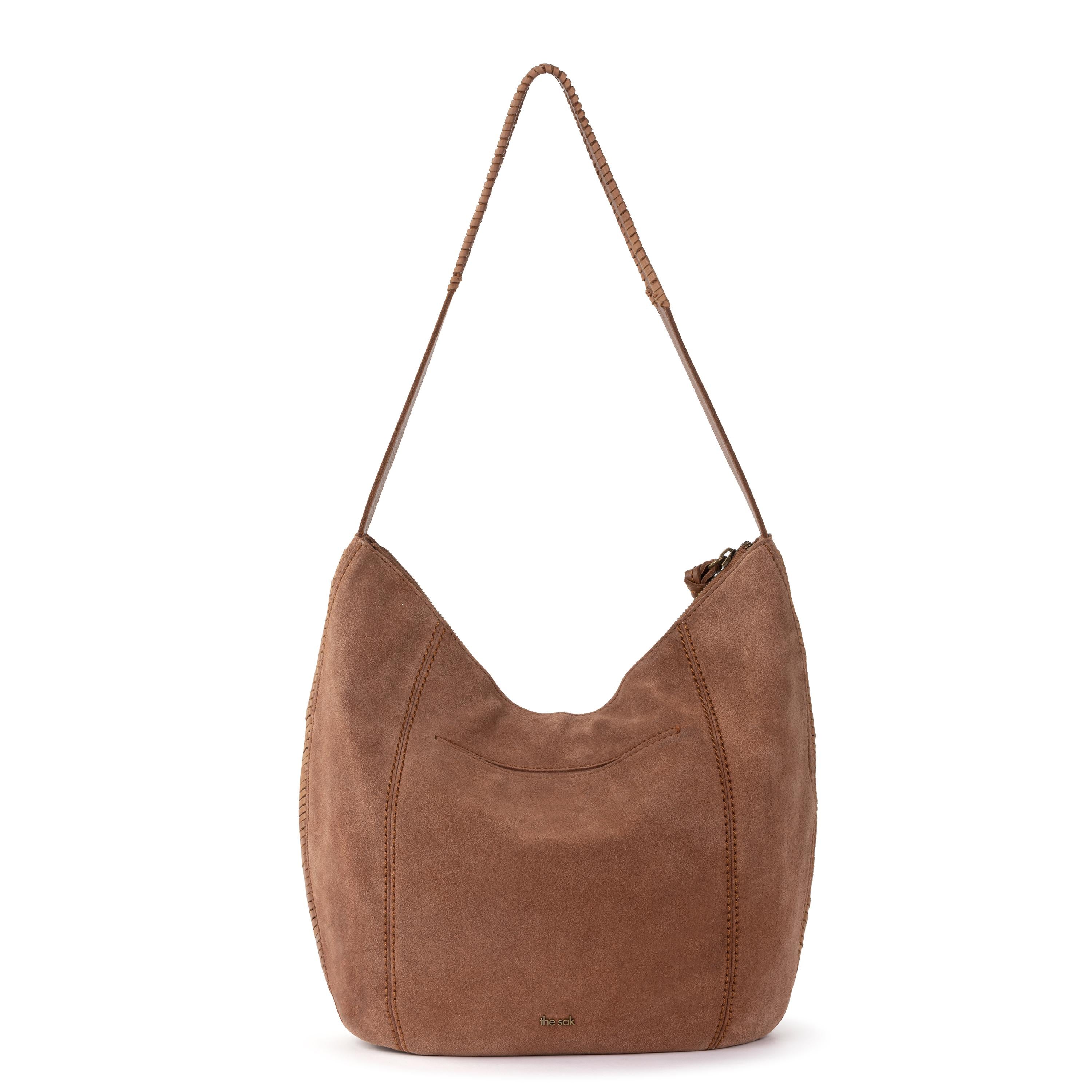 The Sak Sequoia Hobo - Leather - Tobacco Suede Terra Stitch
