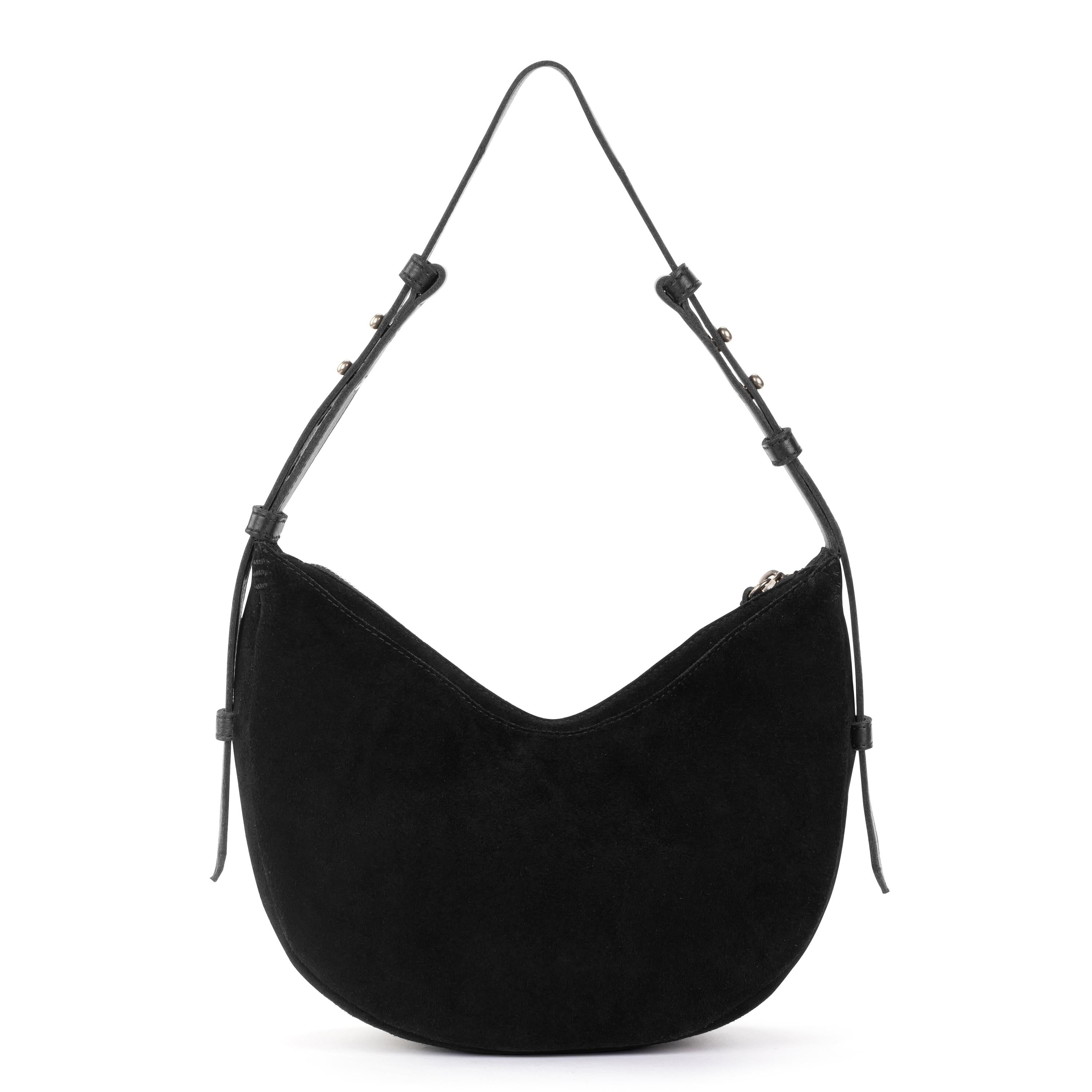 The Sak Tess Shoulder Bag - Leather - Black Suede