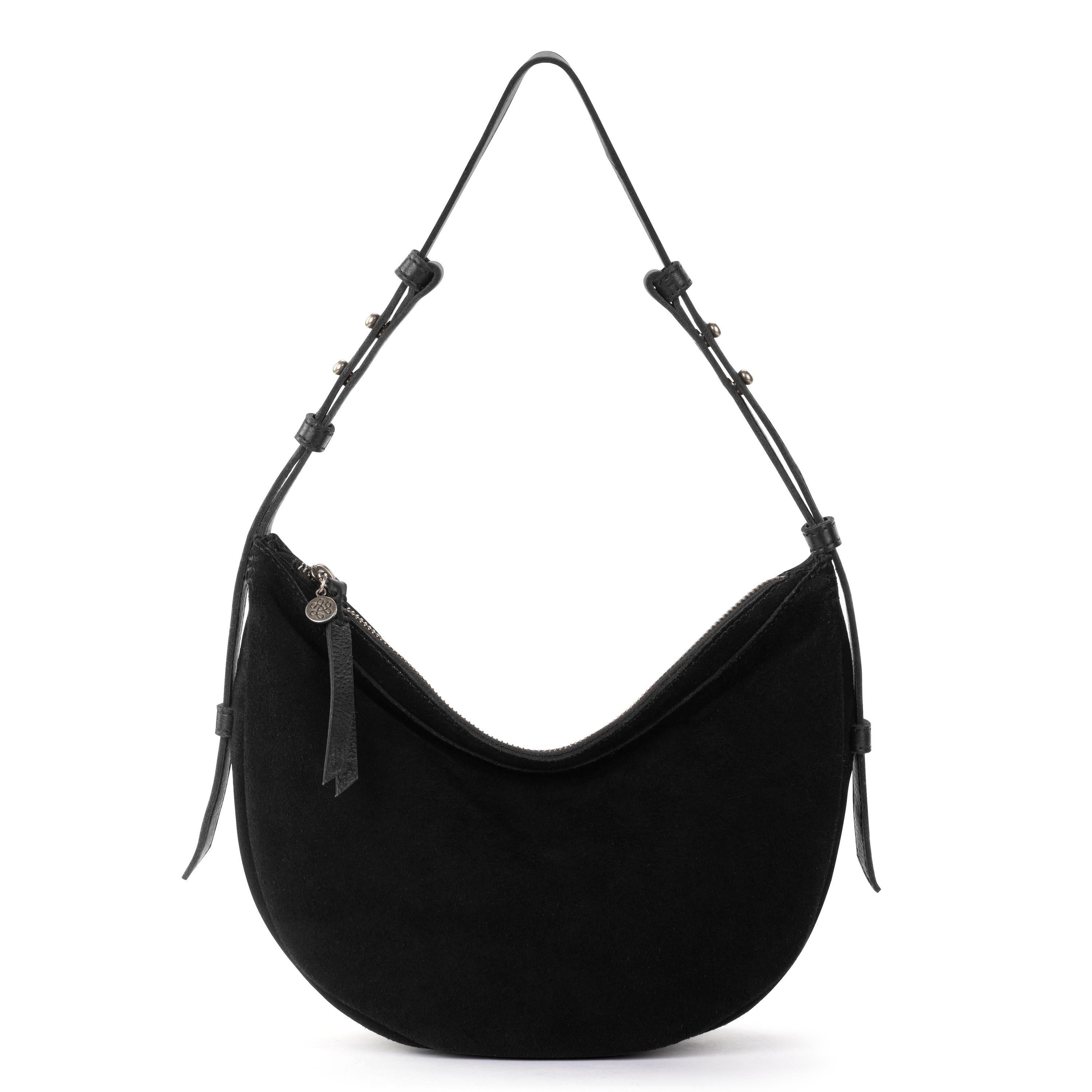 The Sak Tess Shoulder Bag - Leather - Black Suede