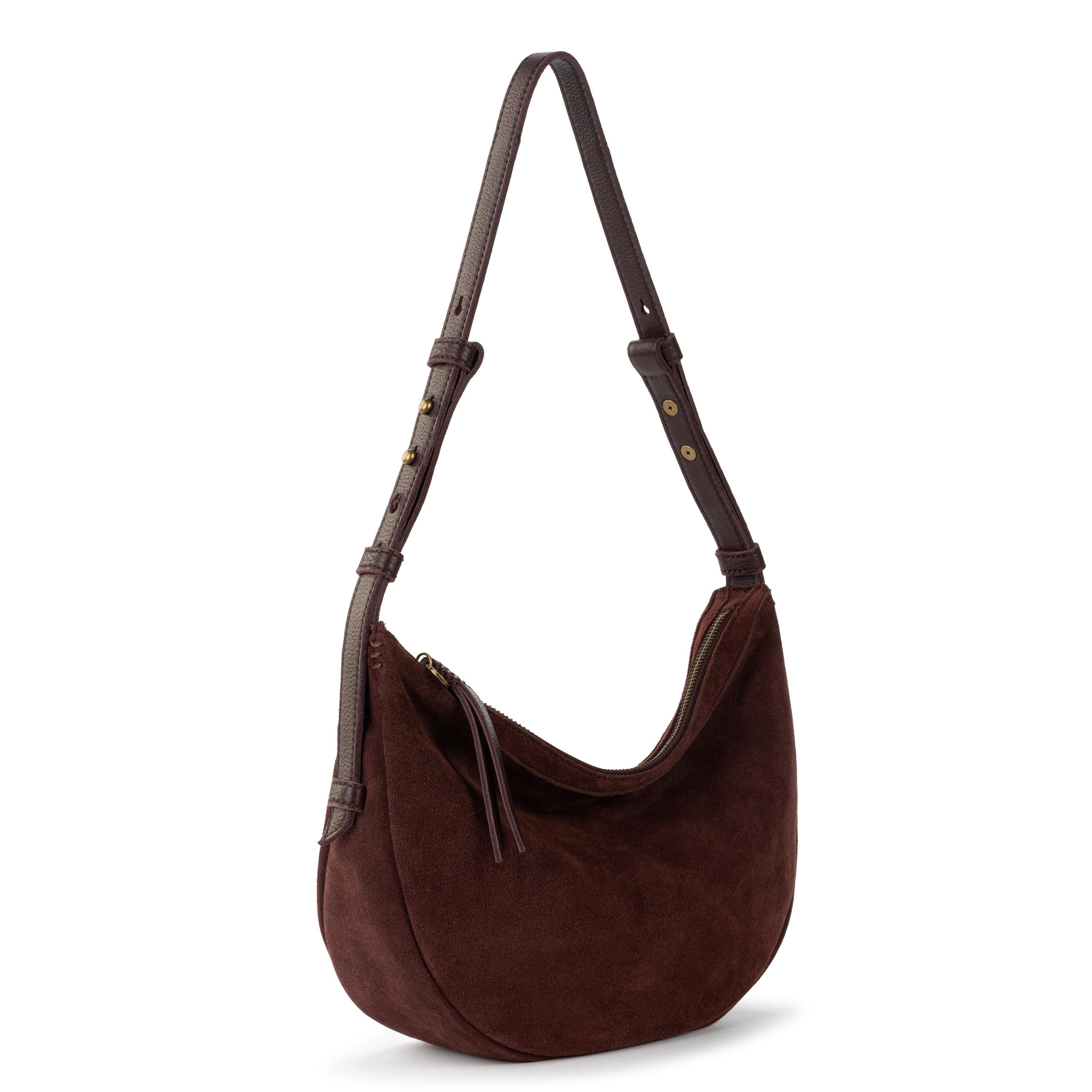 The Sak Tess Shoulder Bag - Leather - Mahogany Suede