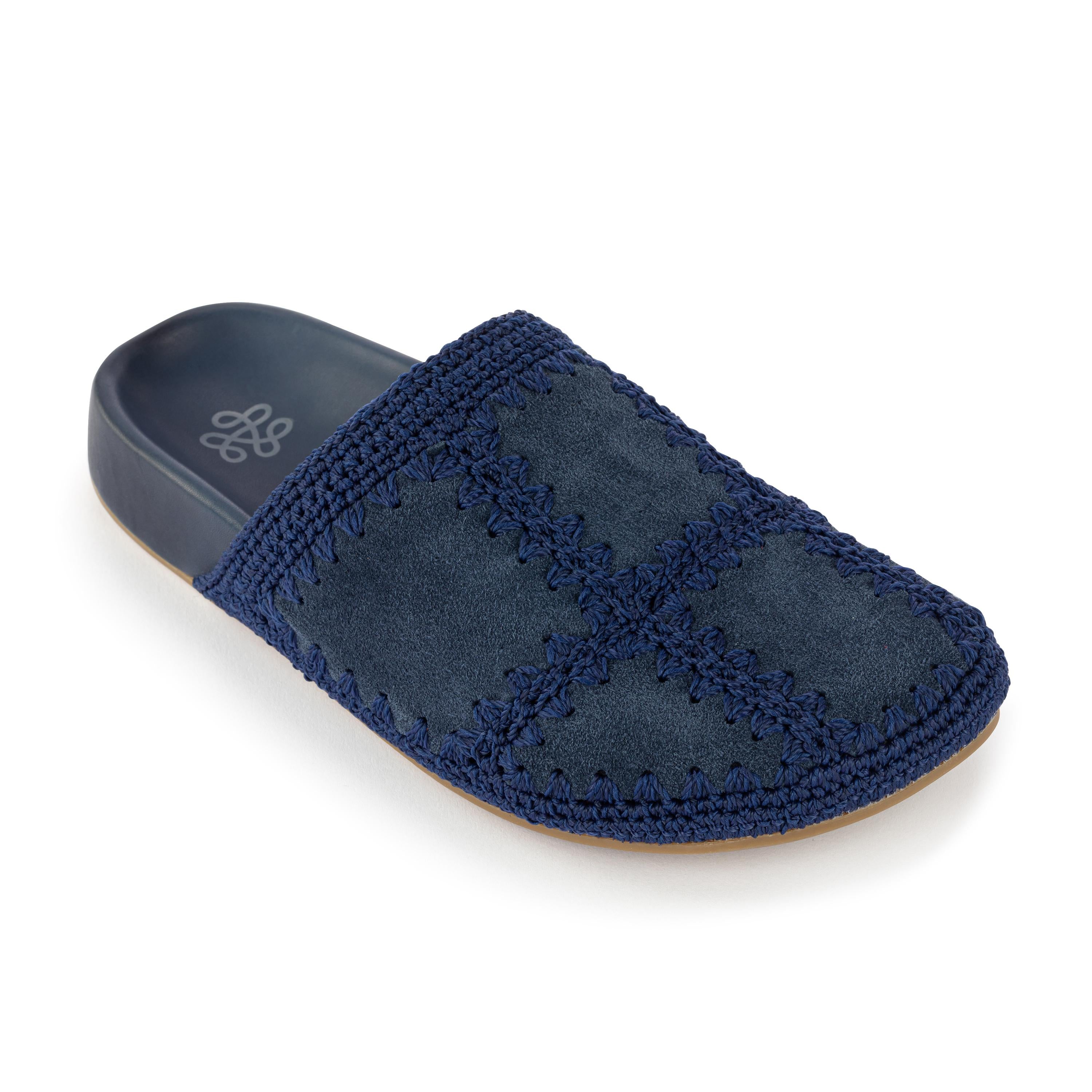 The Sak Bolinas Clog - Leather - Indigo Suede Patch