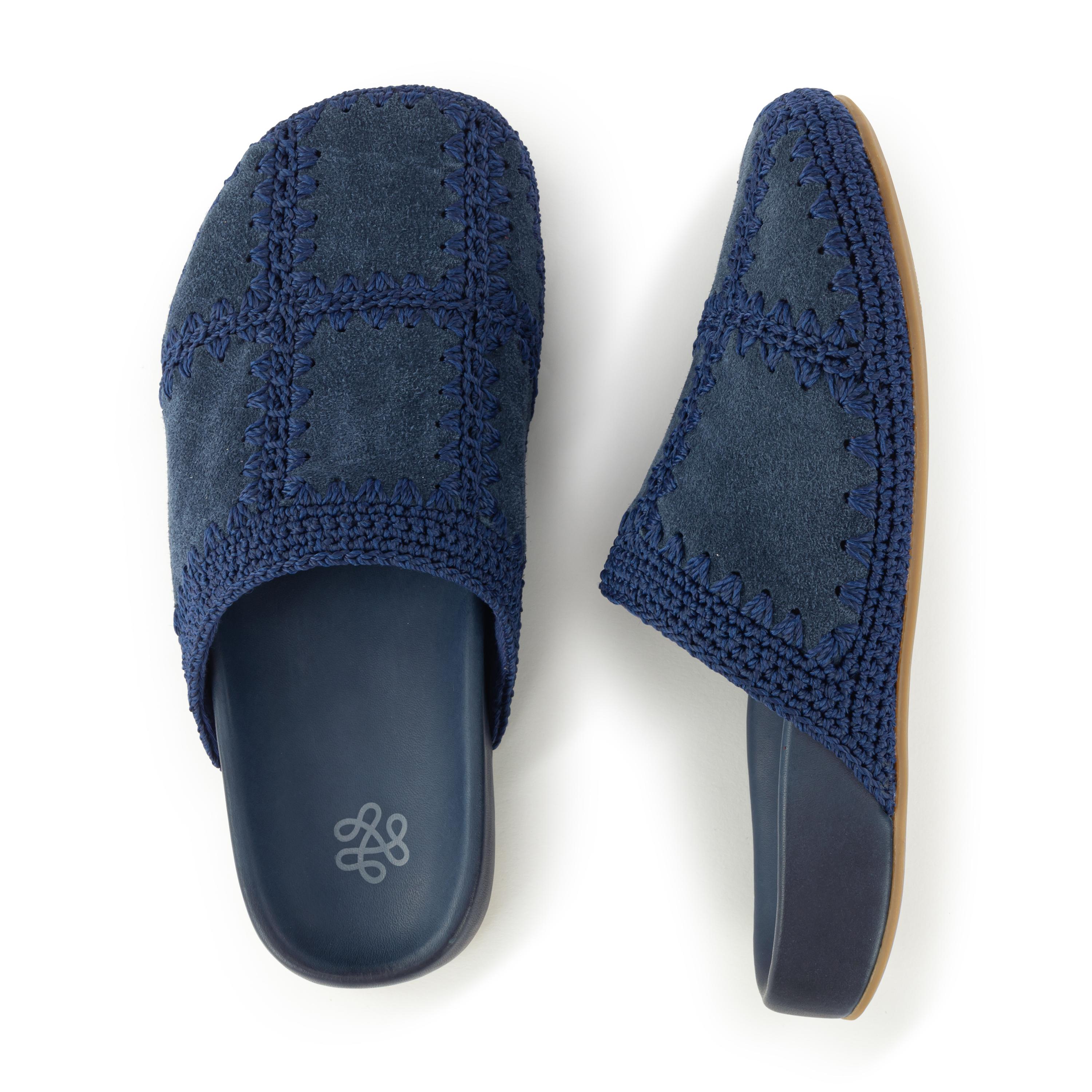 The Sak Bolinas Clog - Leather - Indigo Suede Patch