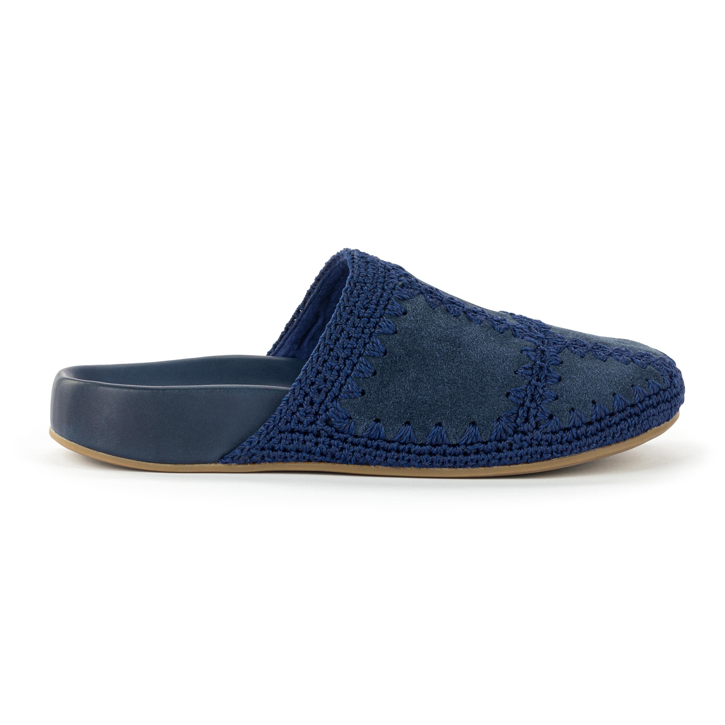 The Sak Bolinas Clog - Leather - Indigo Suede Patch