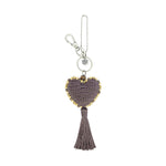 The Sak Yarnicharmz Dangle - Hand Crochet - Mushroom Tonal Heart