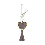 The Sak Yarnicharmz Dangle - Hand Crochet - Mushroom Tonal Heart