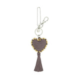 The Sak Yarnicharmz Dangle - Hand Crochet - Mushroom Tonal Heart