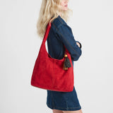 The Sak Huntley Hobo - Leather - Scarlet Suede