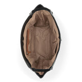 The Sak Los Feliz Large Tote - Leather - Black Suede Blanket Stitch