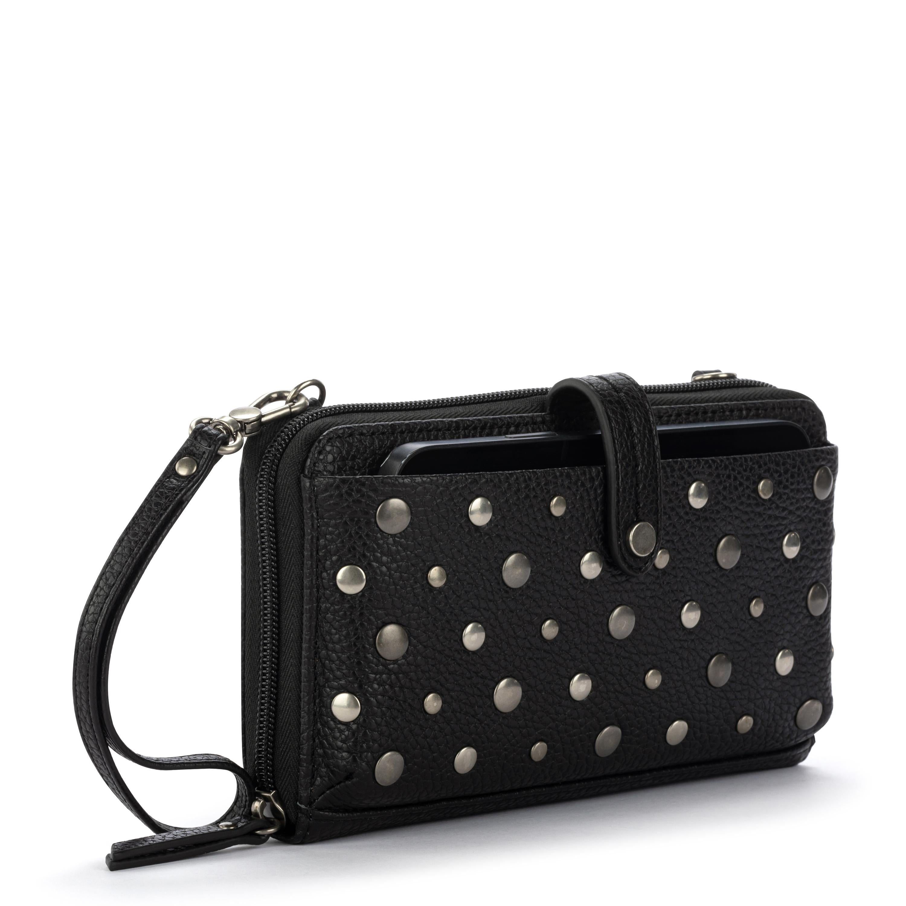 The Sak Iris Smartphone Wallet - Leather - Black Silver Stud