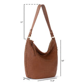 The Sak Sequoia Hobo - Leather - Woven Cognac