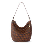 The Sak Sequoia Hobo - Leather - Woven Mahogany Cognac