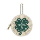 The Sak Circle Coin Pouch - Hand Crochet - Natural Clover