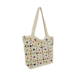 The Sak Sola Carryall Tote - Hand Crochet - Natural Multi Flowers