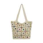 The Sak Sola Carryall Tote - Hand Crochet - Natural Multi Flowers