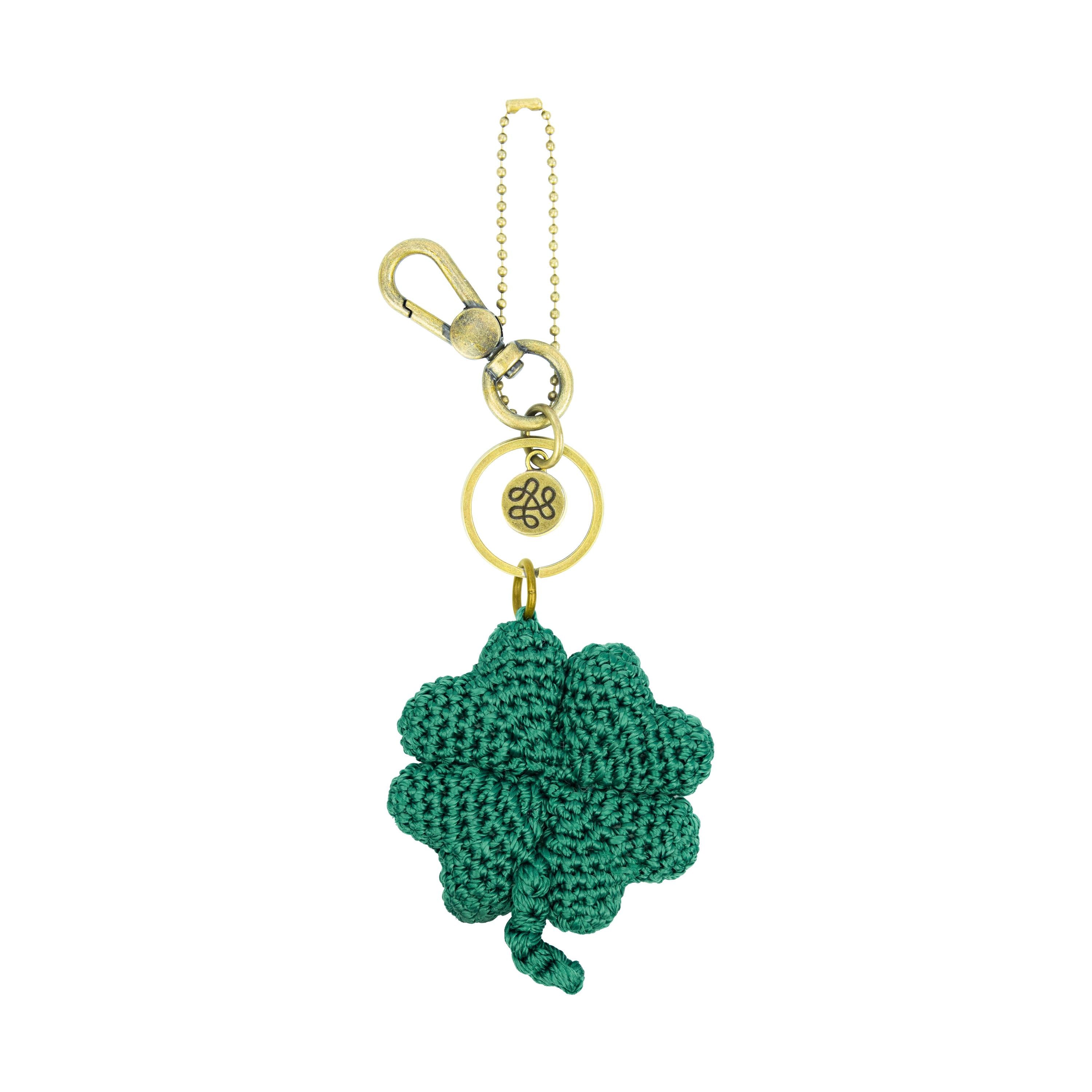 The Sak Dangle Clover Dangle - Hand Crochet - Clover