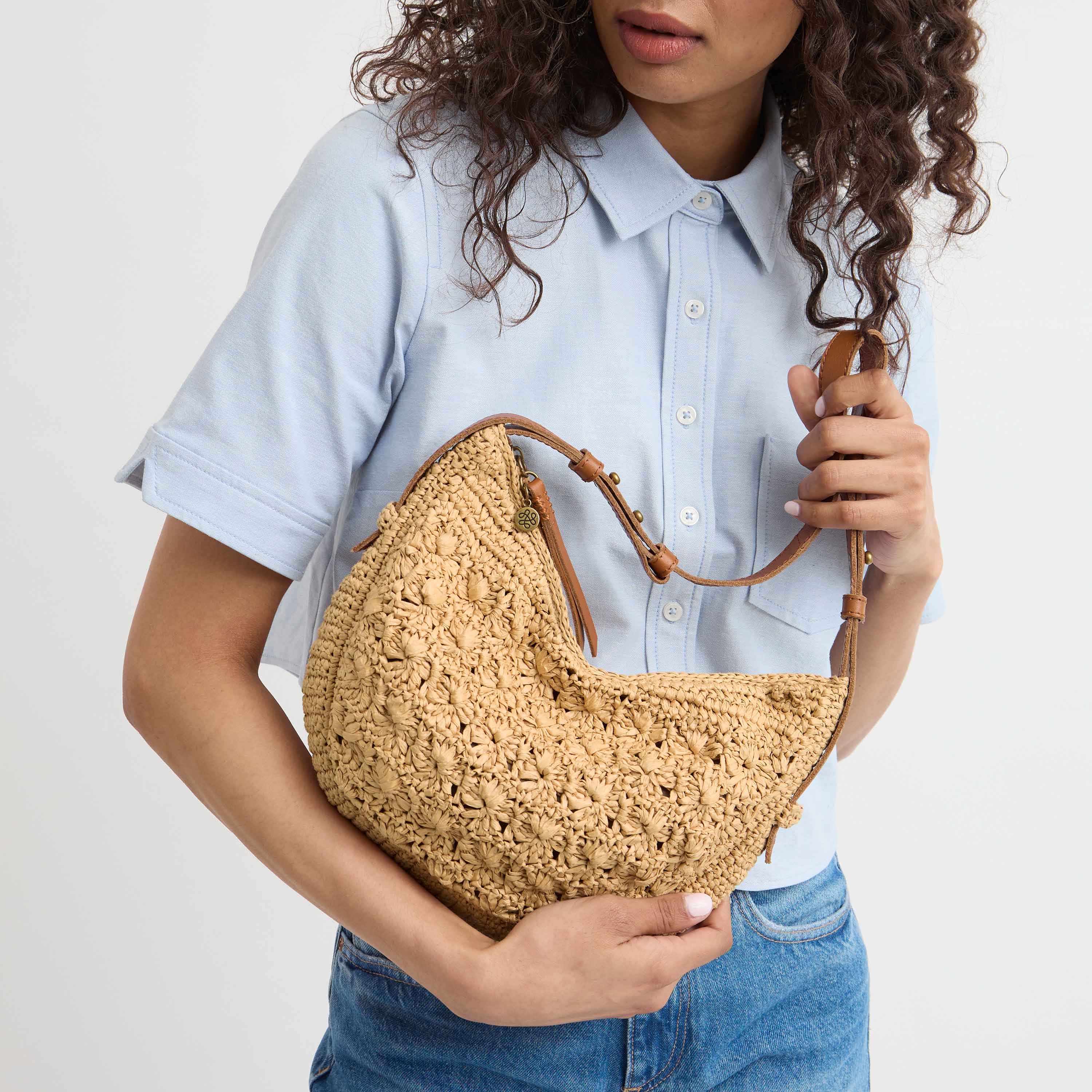 The Sak Tess Shoulder Bag - Straw - Natural Primrose