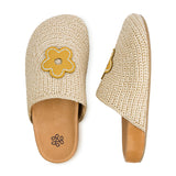 The Sak Bolinas Clog - Hand Crochet - Natural Buttercup Flower