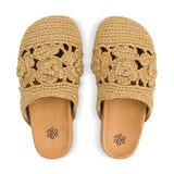 The Sak Bolinas Clog - Hand Crochet - Natural Tonal Flower