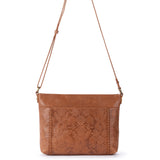 The Sak Melrose Leather Soft Crossbody - Leather - Tobacco Floral Emboss