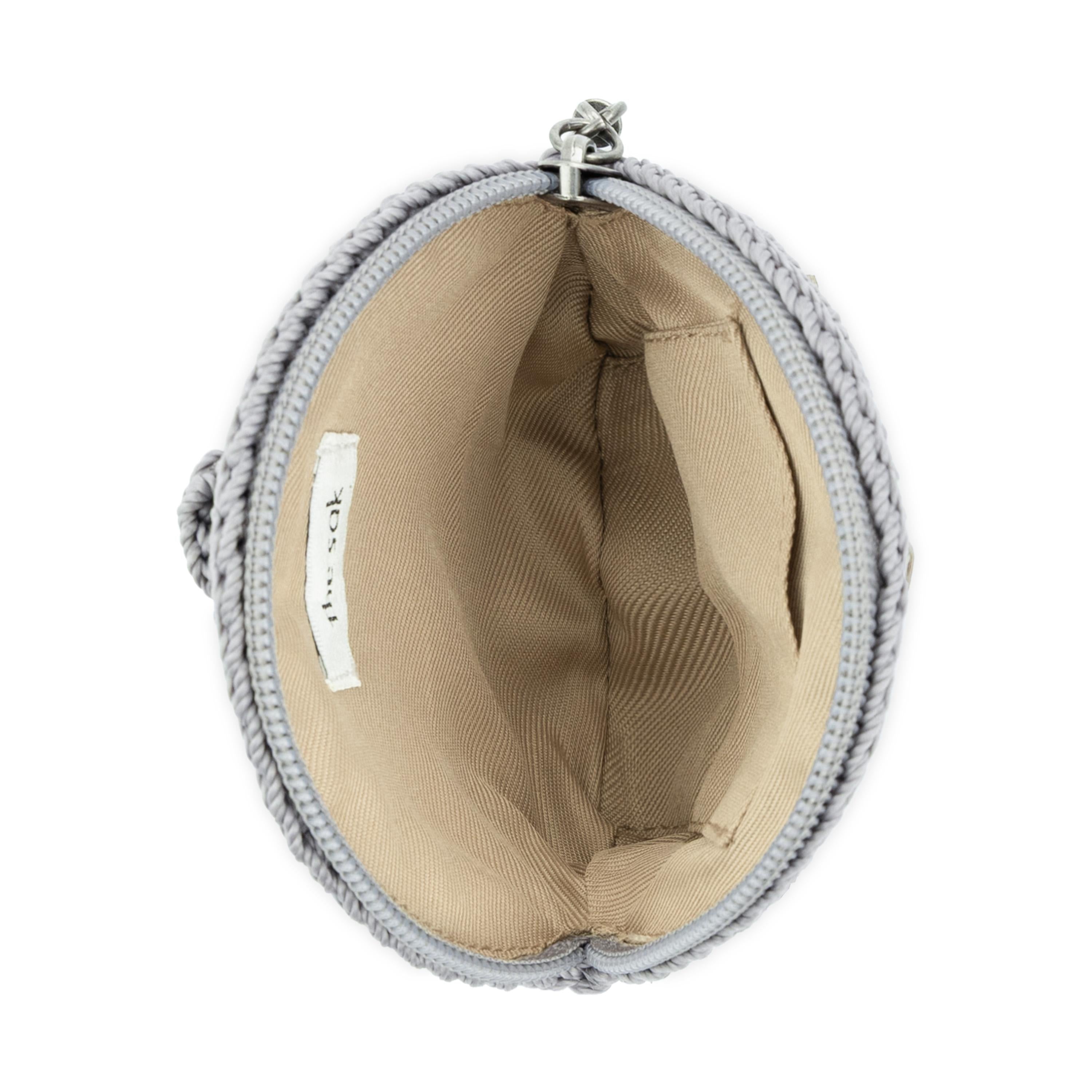 The Sak Circle Coin Pouch - Hand Crochet - Mist Pyrite Star