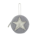 The Sak Circle Coin Pouch - Hand Crochet - Mist Pyrite Star