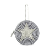 The Sak Circle Coin Pouch - Hand Crochet - Mist Pyrite Star