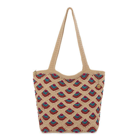 The Sak Sola Carryall Tote - Hand Crochet - Bamboo Mermaid