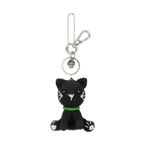 The Sak Yarnicharmz Dangle - Hand Crochet - Black Cat