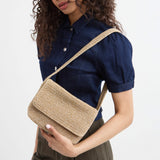 The Sak Marlow Flap Shoulder Bag - Hand Crochet - Bamboo Static
