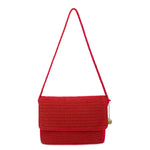 The Sak Marlow Flap Shoulder Bag - Hand Crochet - Scarlet