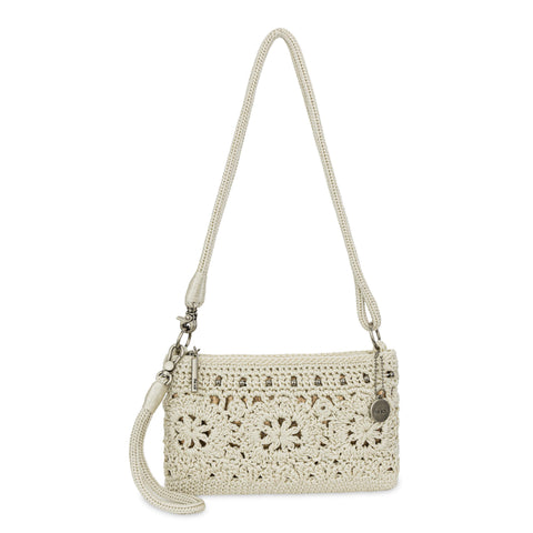 The Sak Vita Convertible Wristlet - Hand Crochet - Natural Medallion