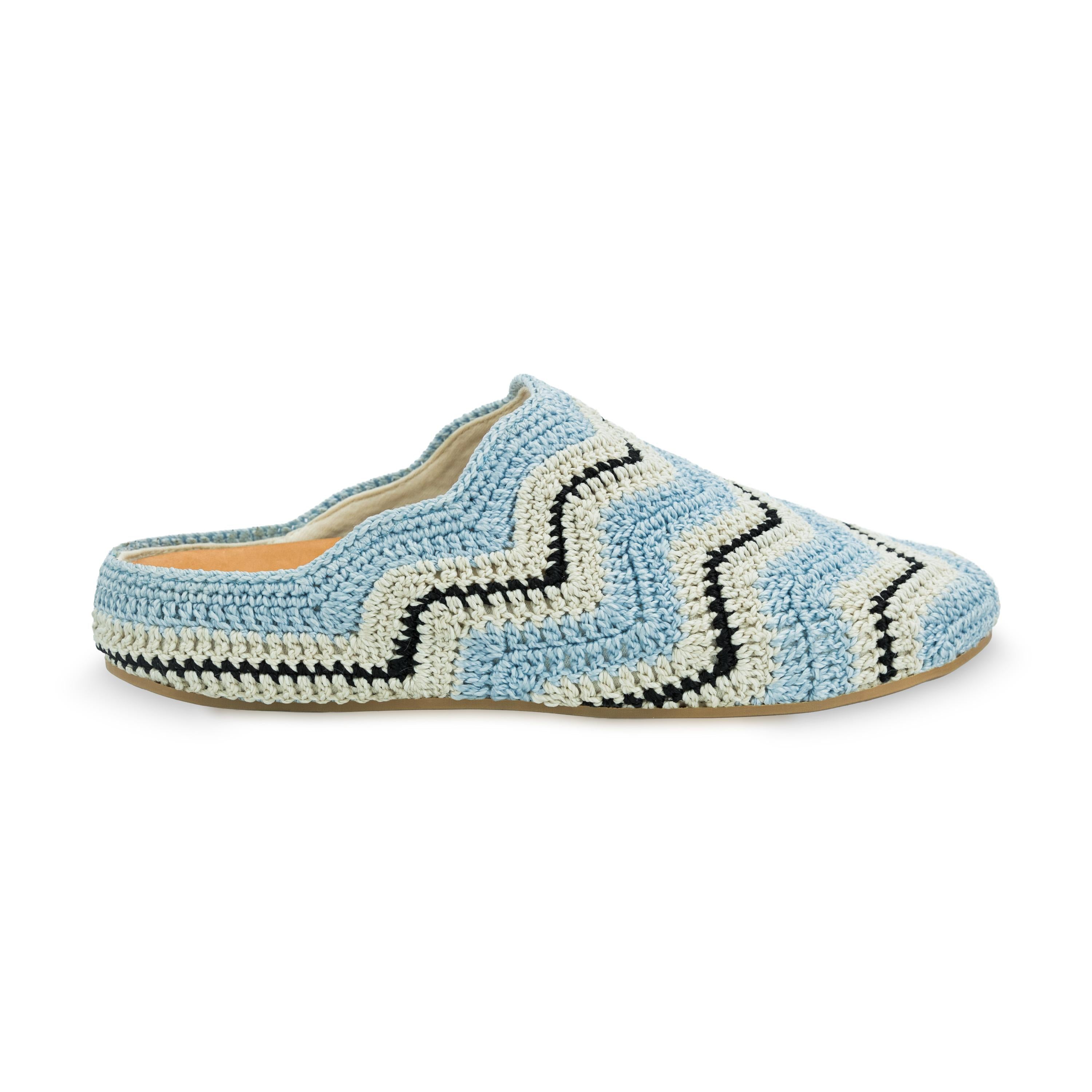 The Sak Bolinas Ripple Clog - Hand Crochet - Dream Blue Ripple