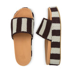 The Sak Olivia Platform Sandal - Hand Crochet - Brown Stripe