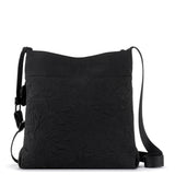 Sakroots Banyan Basic Crossbody - EcoTwill - Black Flower Blossom Quilted