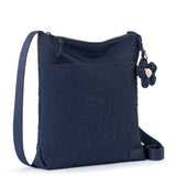 Sakroots Banyan Basic Crossbody - EcoTwill - Navy Flower Blossom Quilted