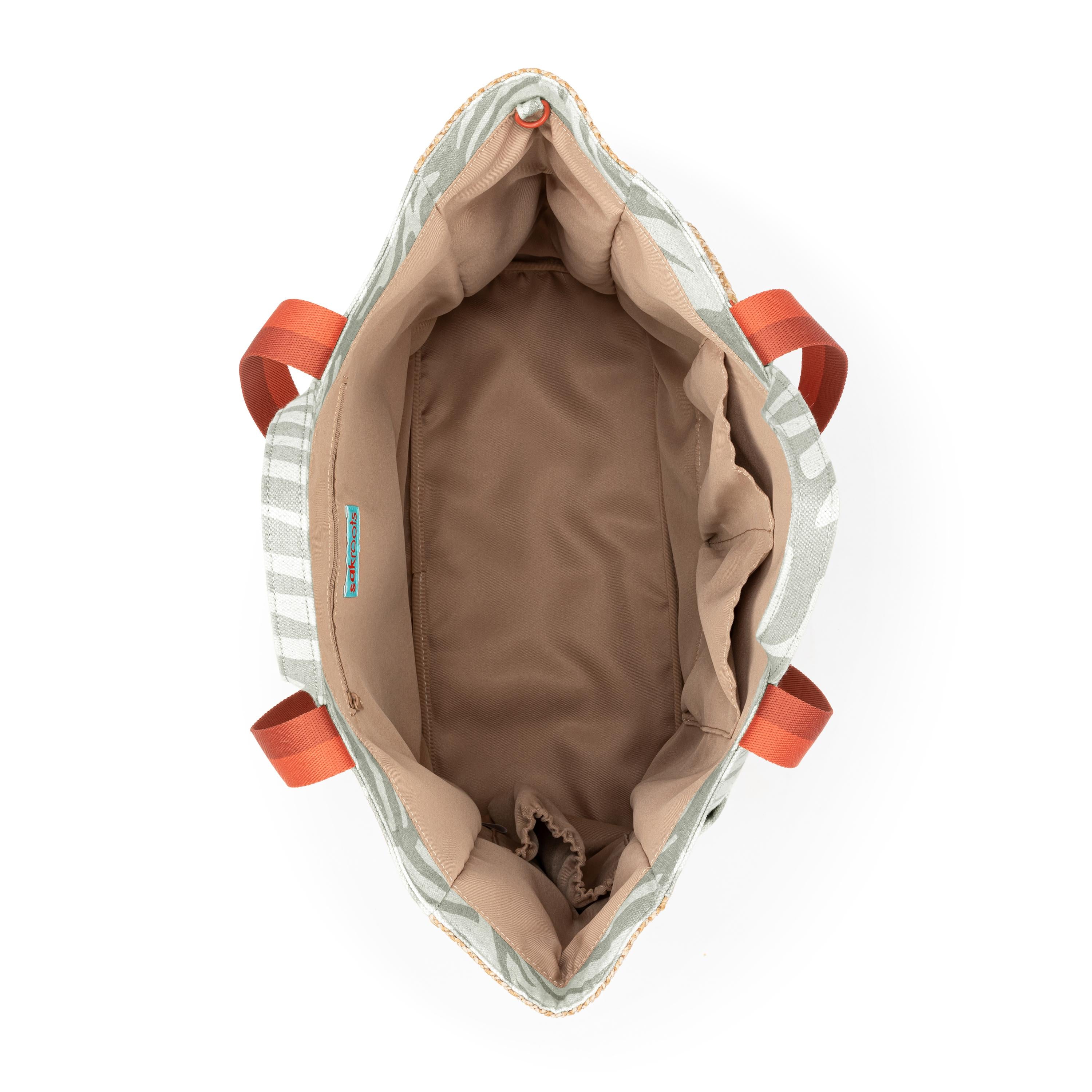 Sakroots Cassia Beach Tote - Canvas - Natural Leaf