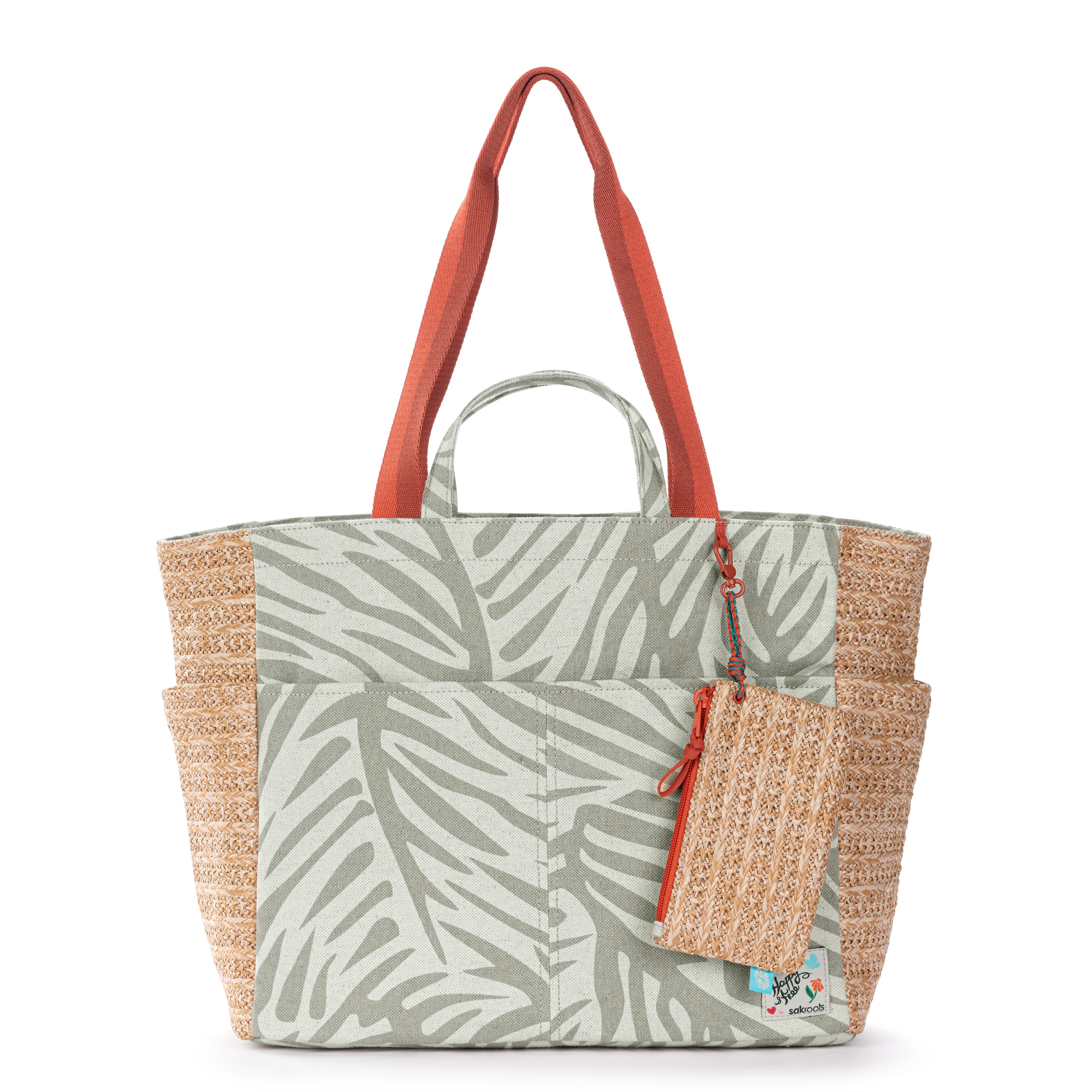 Sakroots Cassia Beach Tote - Canvas - Natural Leaf
