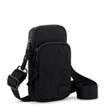 Sakroots Koa Smartphone Crossbody - EcoTwill - Black Flower Blossom Quilted