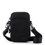 Sakroots Koa Smartphone Crossbody - EcoTwill - Black Flower Blossom Quilted