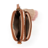 Sakroots Koa Smartphone Crossbody - Straw - Tobacco Batik Woven