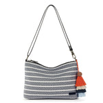 Sakroots Lumi Crossbody - Straw - Black and White Woven