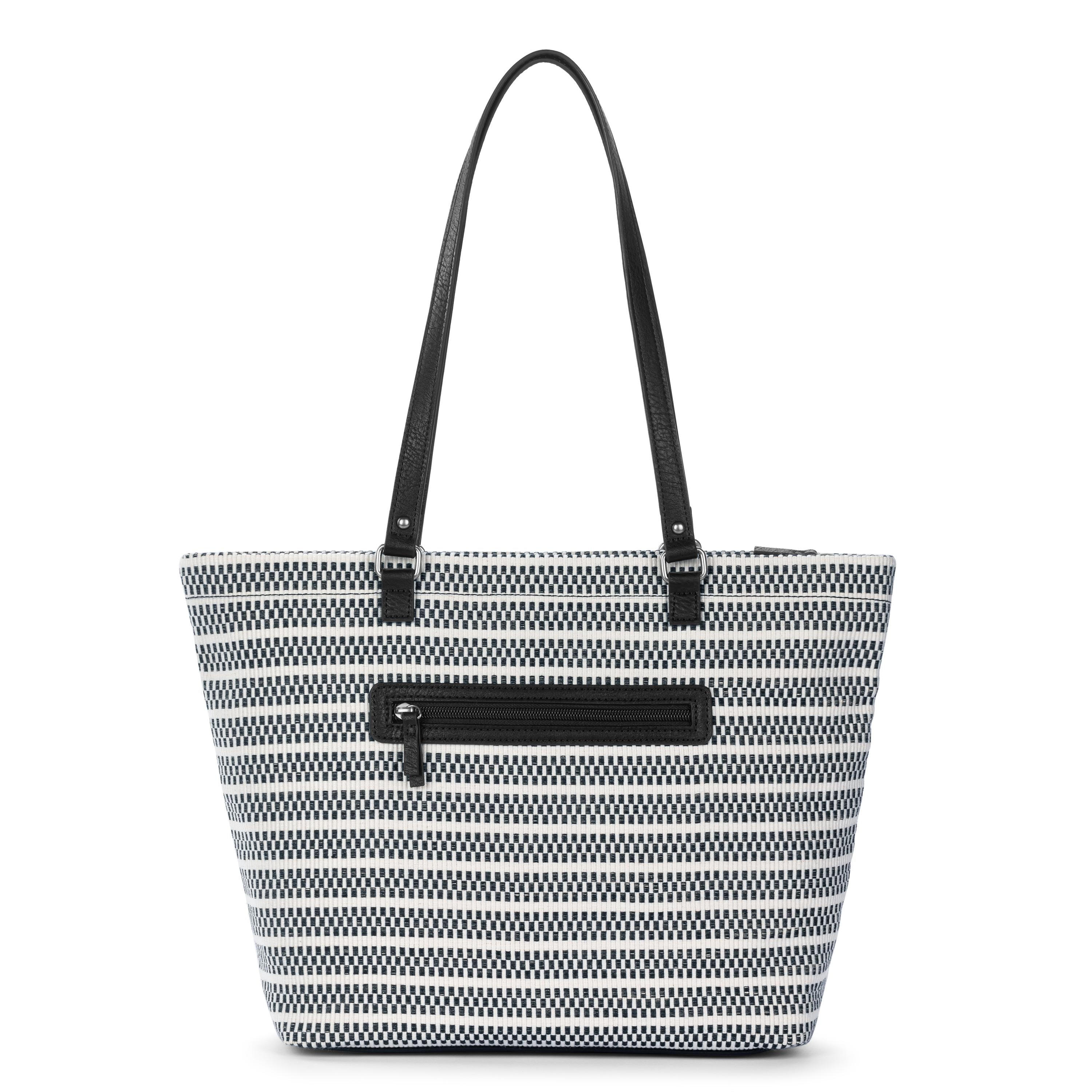 Sakroots Banyan Shoulder Tote - Straw - Black and White Woven