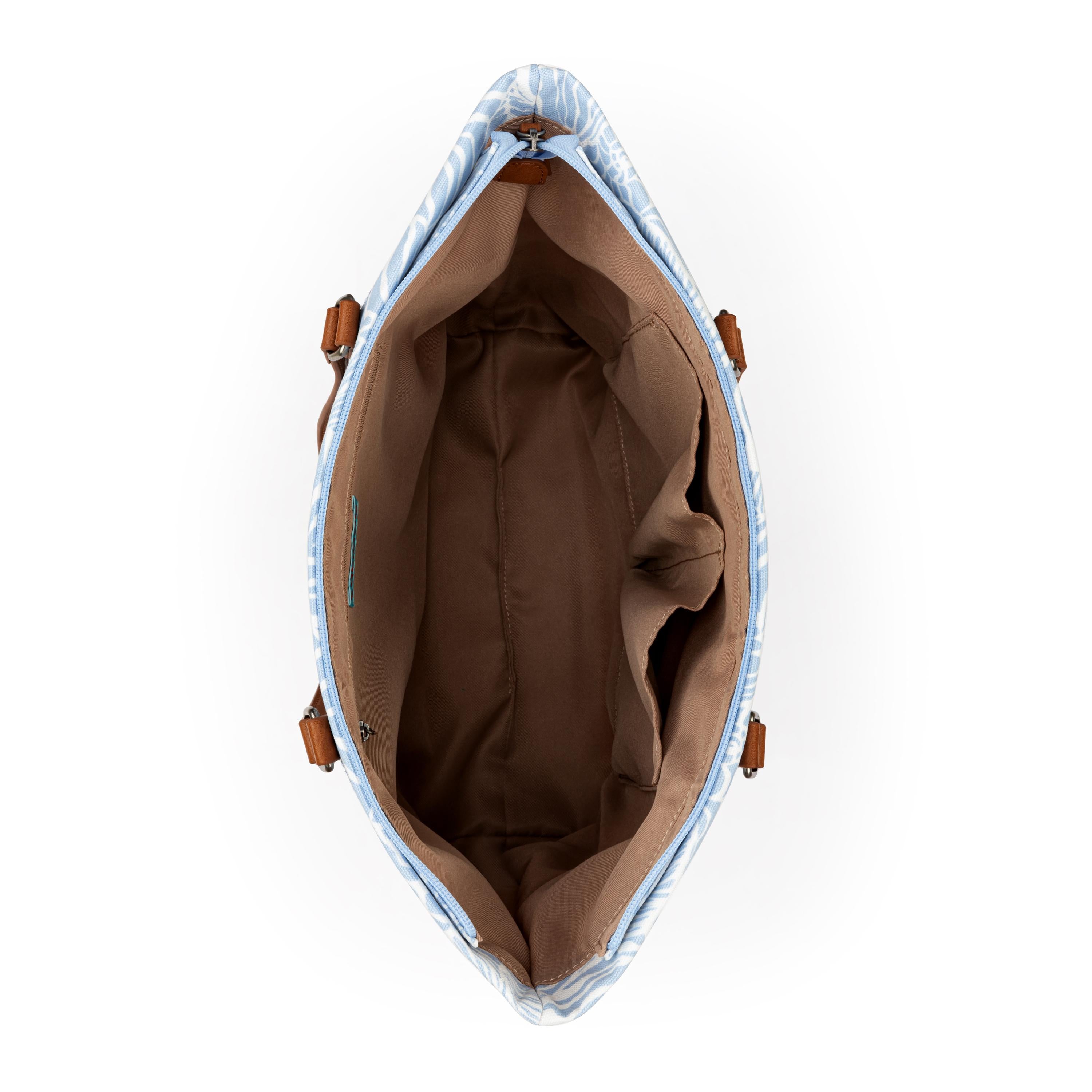 Sakroots Banyan Shoulder Tote - Canvas - Blue Aura Seashore