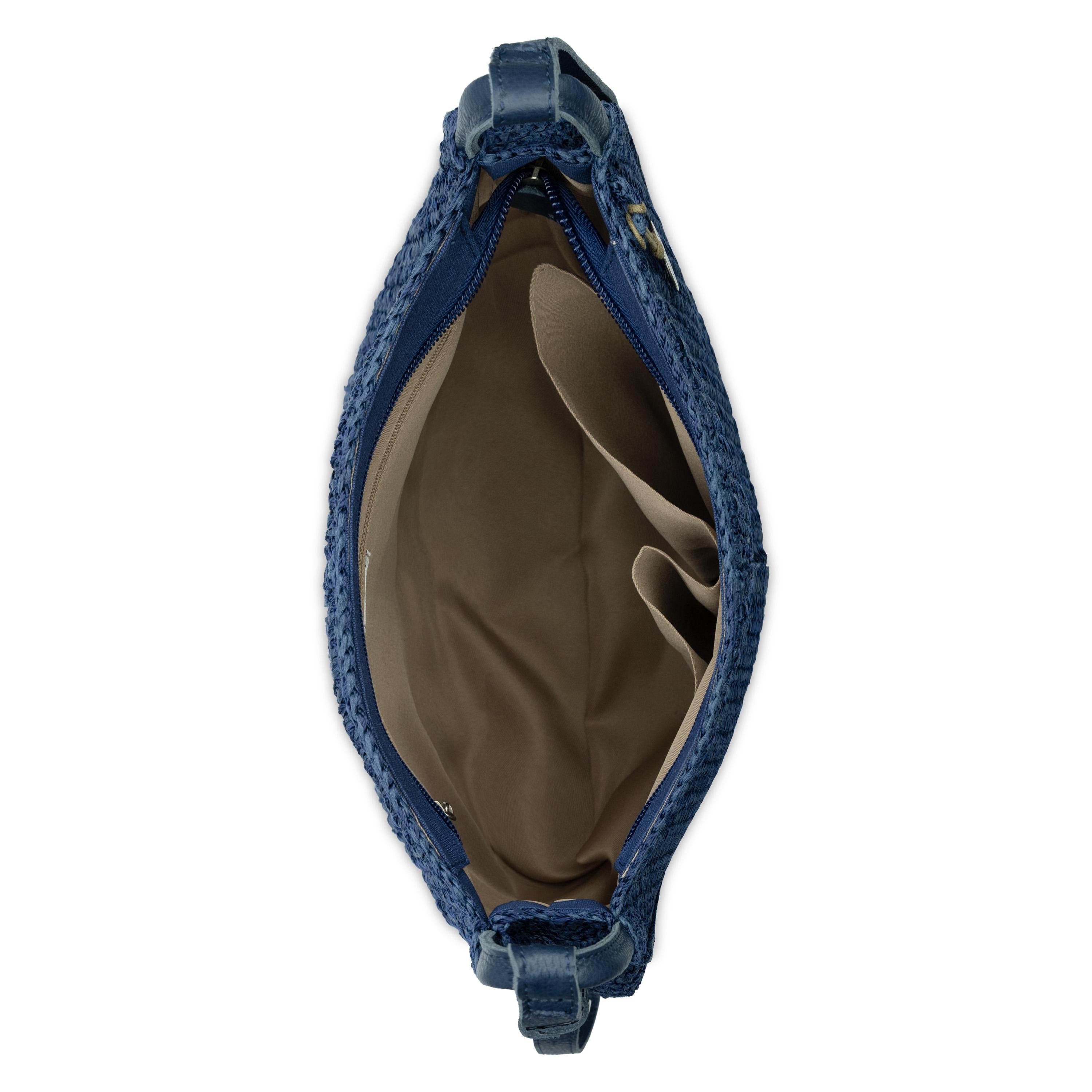 The Sak Los Feliz Crossbody - Hand Crochet - Denim Tonal Straw