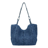 The Sak Los Feliz Medium Tote - Hand Crochet - Denim Tonal Straw