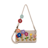 The Sak Vita Convertible Wristlet - Hand Crochet - Flower Ecru