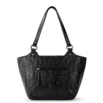 The Sak Bolinas Satchel - Leather - Black Floral Embossed